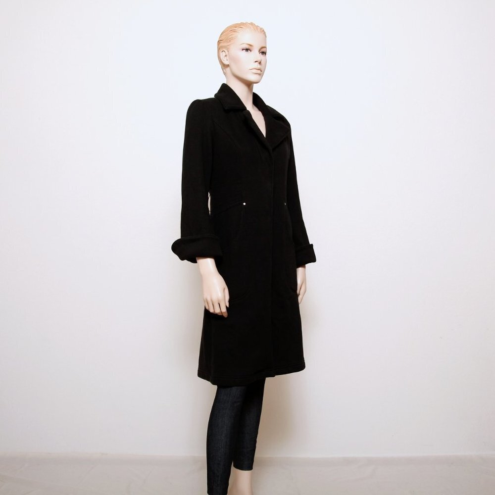 Yag Couture Cotton Blend Trench‎ Coat with Snap Closure